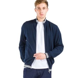 Ben Sherman 100% Cotton Varsity Zip Up Sweater